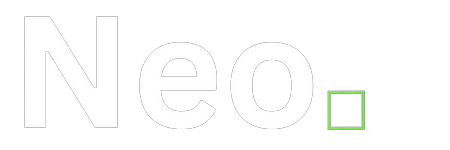 Webdesign neo logo in weiß und grün